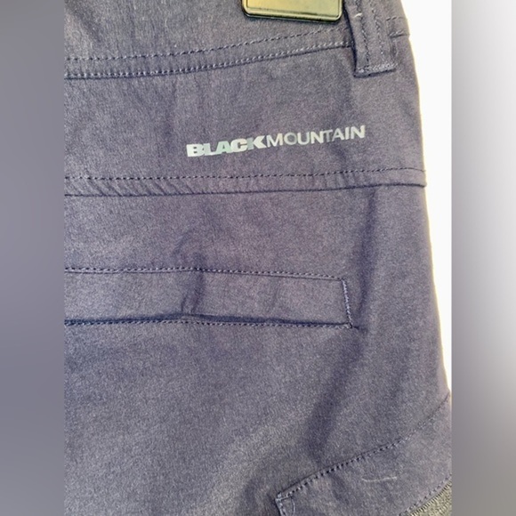 2/40$‎ Men’s Black Mountain Black stretchy Nylon outdoor cargo shorts size 33 - Picture 8 of 12
